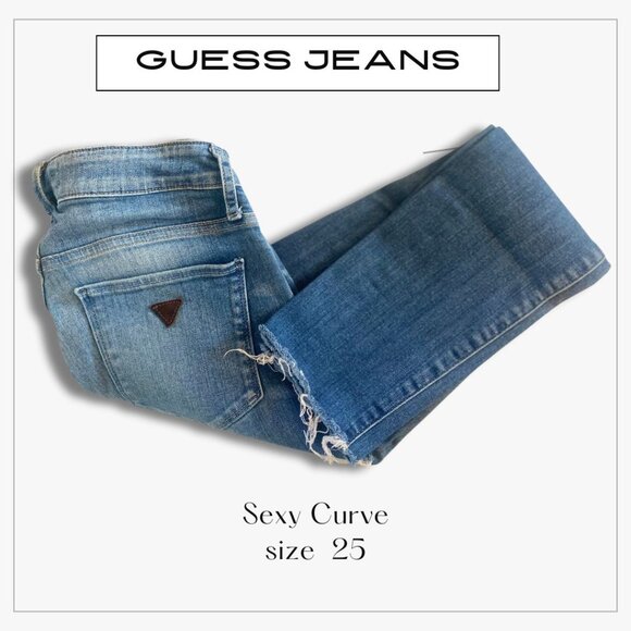 GUESS Sexy Curve Mid-Rise Skinny Jeans Size 25 - Picture 1 of 2